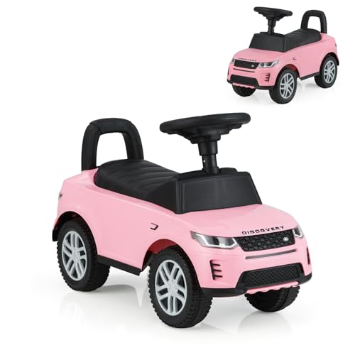 SOARS Kinderauto 1-3 Jahre, realistisches Auto, mit Lenkrad, Hupe, Belastung 25 kg, mit rutschfesten Rädern, verstecktem Stauraum, Geschenk für Mädchen & Jungen (Rosa) von SOARS