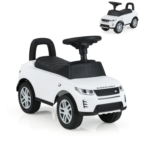 SOARS Kinderauto 1-3 Jahre, realistisches Auto für Kinder, mit Lenkrad, Hupe, Belastung 25 kg, mit rutschfesten Rädern, verstecktem Stauraum, Geschenk für Mädchen & Jungen (weiß) von SOARS