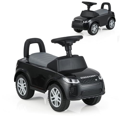 SOARS Kinderauto 1-3 Jahre, realistisches Auto für Kinder, mit Lenkrad, Hupe, Belastung 25 kg, mit rutschfesten Rädern, versteckter Stauraum, Geschenk für Mädchen & Jungen (schwarz) von SOARS