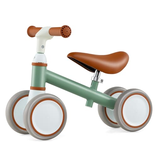 SOARS Laufrad für Babys, ohne Pedale, Kinderfahrrad 1 – 3 Jahre, verstellbarer Sitz 26,5 – 31,5 cm, erstes Fahrrad mit 4 rutschfesten EVA-Rädern, Lenkung auf 80 °, Belastung 25 kg, Geschenk für Kinder von SOARS