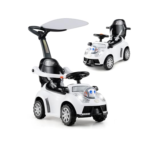 SOARS Rutschauto für Kinder 1-3 Jahre, skalierbares Auto, 3-in-1, Carpot & abnehmbarer Griff, realistisches Fahren mit Lenkrad, Hupe, Musik, Belastung 25 kg, Geschenk für Mädchen & Jungen (weiß) SOARS Rutschauto für Kinder 1-3 Jahre, skalierbares Auto, 3-in-1, Carpot & abnehmbarer Griff, realistisches Fahren mit Lenkrad, Hupe, Musik, Belastung 25 kg, Geschenk für Mädchen & Jungen (weiß) von SOARS