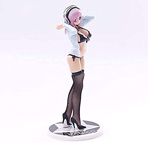 Anmine Figur Super Sonico Schwarzes Bikini-PVC-Spielzeug Anime Modell Collectibles Anime-Geschenke Spielzeug Modell Kits von SOBAGQ GF