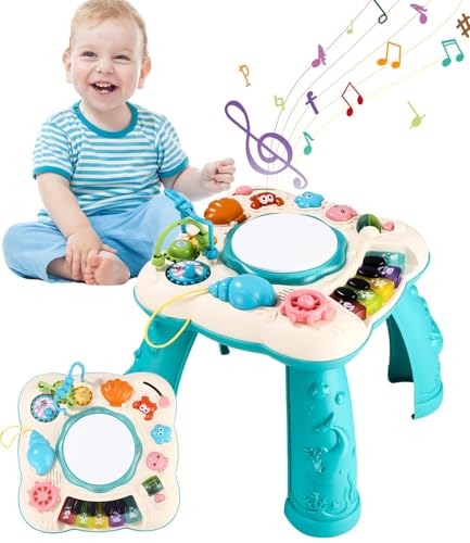 SOBEAU Kinderspielzeug Ab 1 Jahr, 6 in 1 Baby Spieltisch, Spielzeug mit Musikinstrumente Lernspielzeug Baby Spielzeug, Geschenke 1 2 3 Jahre Mädchen Junge, Grün SOBEAU Kinderspielzeug Ab 1 Jahr, 6 in 1 Baby Spieltisch, Spielzeug mit Musikinstrumente Lernspielzeug Baby Spielzeug, Geschenke 1 2 3 Jahre Mädchen Junge, Grün von SOBEAU