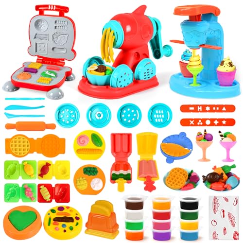 SOCBTNSO 3-in-1-Küchen-Kreationsset, Eiscreme-Nudel-Hamburger-Maschine, Kunsthandwerk Lebensmittelmodellierung, Spielspielzeug, Deluxe-Werkzeug-Set für Jungen, Mädchen, Kinder, Kleinkinder ab 3 Jahren SOCBTNSO 3-in-1-Küchen-Kreationsset, Eiscreme-Nudel-Hamburger-Maschine, Kunsthandwerk Lebensmittelmodellierung, Spielspielzeug, Deluxe-Werkzeug-Set für Jungen, Mädchen, Kinder, Kleinkinder ab 3 Jahren von SOCBTNSO