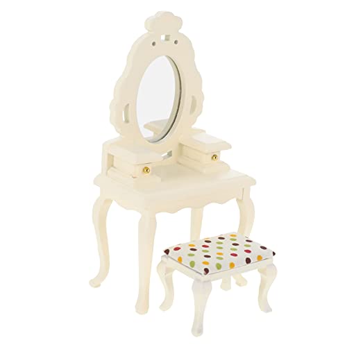 SOESFOUFU Kinderspielzeug 1 Set Mini Kommode Hocker 18 Puppenmöbel Mini Holzschrank Mikro Landschaft Mini Möbel Spielzeughaus Zubehör Für Zuhause Mini Hausmöbel Holz Kind Schminktisch Birke von SOESFOUFU