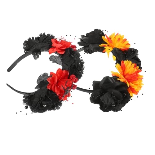 SOESFOUFU 2 Stück Halloween Haarband Stoffblumen Haarreif Damen Halloween Kopfschmuck mit Rosen in Orange und Dunkelrot Geeignet für Party und Kostüm Einfach Kombinierbar und Atmosphärisch SOESFOUFU 2 Stück Halloween Haarband Stoffblumen Haarreif Damen Halloween Kopfschmuck mit Rosen in Orange und Dunkelrot Geeignet für Party und Kostüm Einfach Kombinierbar und Atmosphärisch von SOESFOUFU