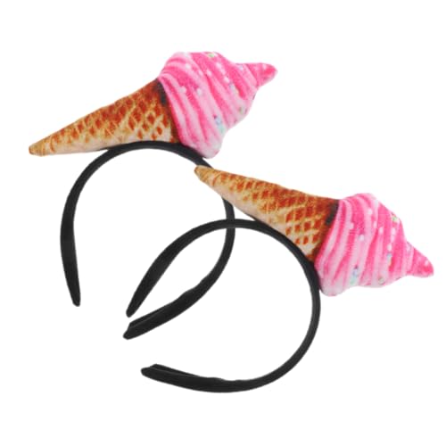 SOESFOUFU 2st -stirnband Eiskostüm Stirnband Zum Waschen Des Gesichts Eiscreme-haarband Hut Eistüten-haarreifen -party- Lustiges Dekorationen Frau Stoff Halloween von SOESFOUFU