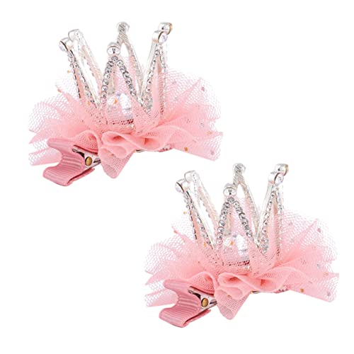SOESFOUFU 2stücke Mädchen Haarschmuck Mit Strass Mesh Krone Haarspangen Für Junge Mädchen Stilvolle Haarnadeln Für Besondere Anlässe Und Alltagslooks von SOESFOUFU