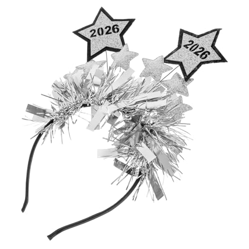 SOESFOUFU Glitzernde Sternen Haarband für Erwachsene und Strapazierfähiges Material Festliches Design für Silvesterfeiern Silberne Farben SOESFOUFU Glitzernde Sternen Haarband für Erwachsene und Strapazierfähiges Material Festliches Design für Silvesterfeiern Silberne Farben von SOESFOUFU