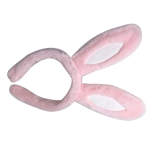 SOESFOUFU Niedlicher Hasenohren Haarreif aus Plüsch Leichtes Bequemes Stirnband mit Weichen Kaninchenohren für Osterfeiern Geburtstage Hochzeiten und Karnevalspartys Damen Haaraccessoire von SOESFOUFU