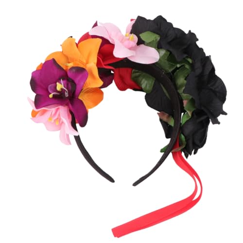 SOESFOUFU Orchideen Stirnband Party Haarbänder Für Frauen Mädchen Kopfbedeckung Für Frauen Hochzeit Hochzeiten Festival Accessoires Kranz Kronen Stirnband Für von SOESFOUFU