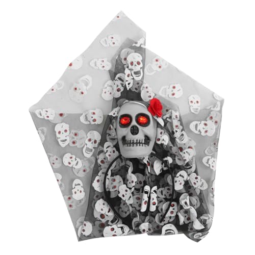 SOESFOUFU Skull Headband Mit Schleier Für Halloween Gothic Veil Haarreif Für Cosplay Dekorative Kopfaccessoires Für Frauen Einzigartiges Halloween Kostümzubehör von SOESFOUFU