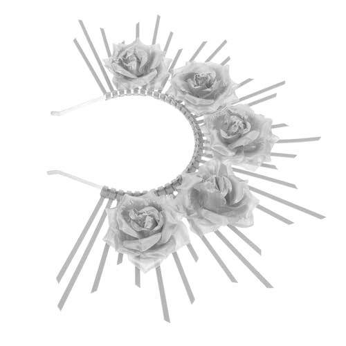 SOESFOUFU Stirnband Damen Cosplay Haarschmuck Leichtes Blüten Design für Halloween Party Hochzeit Fotografie Zubehör von SOESFOUFU
