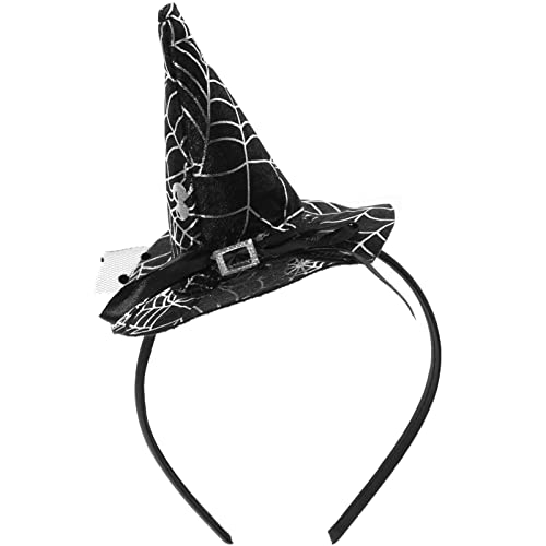 SOESFOUFU Stirnband Mit Hexenhut Und Netz Für Mädchen Halloween Kopfbedeckung Party Haarband Lichtecht Verformungsfrei Einheitsgröße von SOESFOUFU