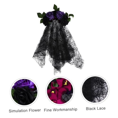 SOESFOUFU Totenkopf Stirnband Halloween Party Kopfschmuck Accessoire Halloween Partygeschenk Haarband Stirnbänder Skelett Kronschleier SOESFOUFU Totenkopf Stirnband Halloween Party Kopfschmuck Accessoire Halloween Partygeschenk Haarband Stirnbänder Skelett Kronschleier von SOESFOUFU