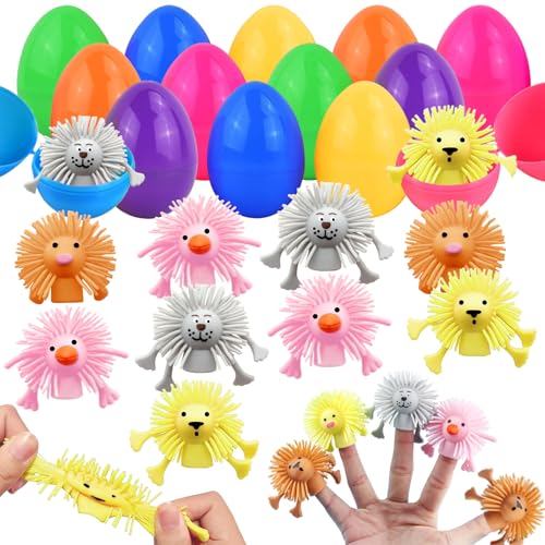 12 Stück Gefüllte Ostereier mit 12 Fingerpuppen, Ostereier zum Befüllen, Ostereier Gefüllt mit Spielzeug, Kinder Ostern Geschenk Ostereier Plastik für Ostern Partyzubehör, Osterkörbe, Ostereiersuche 12 Stück Gefüllte Ostereier mit 12 Fingerpuppen, Ostereier zum Befüllen, Ostereier Gefüllt mit Spielzeug, Kinder Ostern Geschenk Ostereier Plastik für Ostern Partyzubehör, Osterkörbe, Ostereiersuche von SOETDERT
