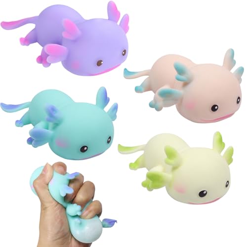 4 Stück Axolotl Spielzeug, Axolotl Squeeze Toy, Axolotle Squishy Squeeze Spielzeug, Axolotl Spielzeug Schneller Rebound Zuckerball, Stress Squeeze Toys Geschenk für Kinder und Erwachsene 4 Stück Axolotl Spielzeug, Axolotl Squeeze Toy, Axolotle Squishy Squeeze Spielzeug, Axolotl Spielzeug Schneller Rebound Zuckerball, Stress Squeeze Toys Geschenk für Kinder und Erwachsene von SOETDERT