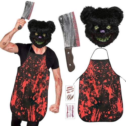 Horror-Bär Kostüm, Maske Halloween Herren, Halloween Maske Horror Bärenmaske, Halloween Kostüm Herren, Horror Maske Gruselige Halloween Männer Kostüme für Halloween Karneval Outfit Erwachsene Horror-Bär Kostüm, Maske Halloween Herren, Halloween Maske Horror Bärenmaske, Halloween Kostüm Herren, Horror Maske Gruselige Halloween Männer Kostüme für Halloween Karneval Outfit Erwachsene von SOETDERT