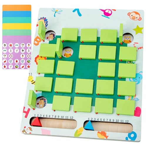 SOETDERT Memory Spiel, Gedächtnisspiel Holz für Kinder ab 3 Jahren, Memory Flip Brettspiel Holz Montessori Spielzeug für Kleinkinder, Fördert Gedächtnis Lernspielzeug Holzspielzeug Jungen Mädchen von SOETDERT