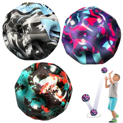 SOETDERT Jump Balls, 3 Stück Moon Ball, Space Ball, Hohe Sprünge Gummiball, Jumpball Kinder Bounce Ball Stressabbau Spielzeug, Mondball, Bouncing Springball für Kinder Party Gift von SOETDERT