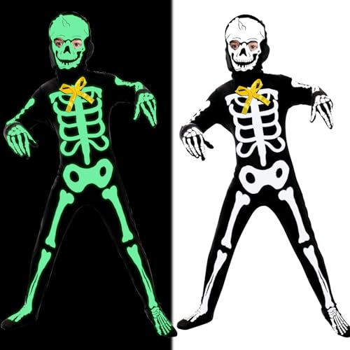 SOETDERT Leuchtendes Skelett Halloween Kostüm für Kinder, 120cm, Im Dunkeln Leuchtend - Kinderkostüm für Jungen und Mädchen, Karneval, Weihnachten, Fasching, Cosplay Partys SOETDERT Leuchtendes Skelett Halloween Kostüm für Kinder, 120cm, Im Dunkeln Leuchtend - Kinderkostüm für Jungen und Mädchen, Karneval, Weihnachten, Fasching, Cosplay Partys von SOETDERT