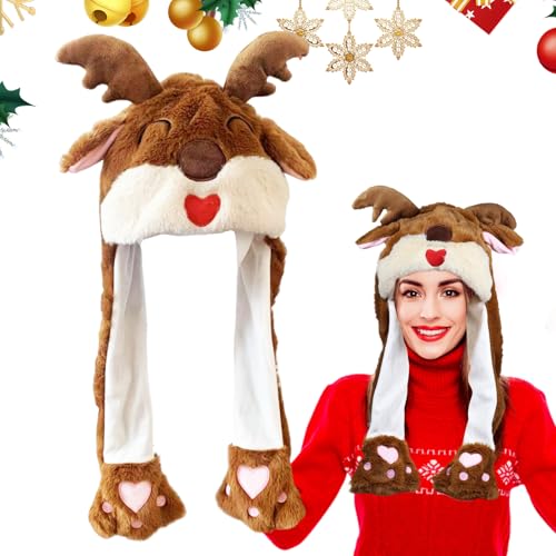 SOETDERT Weihnachtsmütze, Nikolausmütze Plüsch, Lustige Mützen mit Beweglichen Ohren, Weihnachtsmann Mützen, Elch Weihnachtsmütze, Santa Hat für Erwachsene Kinder Weihnachts Partyhüte SOETDERT Weihnachtsmütze, Nikolausmütze Plüsch, Lustige Mützen mit Beweglichen Ohren, Weihnachtsmann Mützen, Elch Weihnachtsmütze, Santa Hat für Erwachsene Kinder Weihnachts Partyhüte von SOETDERT