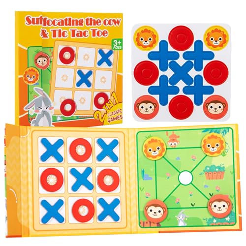 Tic Tac Toe Spiel, Tik Tak Toe XO-Spielzeug, 2-in-1Magnetisches Schach Brettspiele, Tic Tac Kinder Spielzeug, Interaktives Magnetisches Brettspiele für Familienfeiern Kindern Puzzle Spielpartys Tic Tac Toe Spiel, Tik Tak Toe XO-Spielzeug, 2-in-1Magnetisches Schach Brettspiele, Tic Tac Kinder Spielzeug, Interaktives Magnetisches Brettspiele für Familienfeiern Kindern Puzzle Spielpartys von SOETDERT