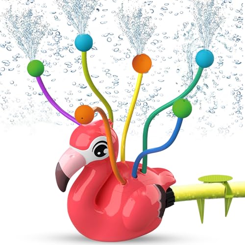 Wassersprinkler, Wasserspielzeug Kinder Outdoor, Flamingo Sprinkler Spielzeug, Sprinkler Wasserspielzeug Garten, Rasensprenger, Wassersprenger, Wasserspielzeug Kinder Outdoor Garten Wasserspiel Wassersprinkler, Wasserspielzeug Kinder Outdoor, Flamingo Sprinkler Spielzeug, Sprinkler Wasserspielzeug Garten, Rasensprenger, Wassersprenger, Wasserspielzeug Kinder Outdoor Garten Wasserspiel von SOETDERT