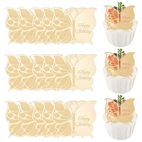 SOFPLATE 1 Box 20 Stück Schmetterlings Kuchenaufsätze Mini Schmetterlings Kuchendekorationen Goldgrün Mini Acryl Glänzend Hohl Wort „Happy Birthday“ Cupcake Aufsätze Für Geburtstagspartys Gastgeschenk SOFPLATE 1 Box 20 Stück Schmetterlings Kuchenaufsätze Mini Schmetterlings Kuchendekorationen Goldgrün Mini Acryl Glänzend Hohl Wort „Happy Birthday“ Cupcake Aufsätze Für Geburtstagspartys Gastgeschenk von SOFPLATE