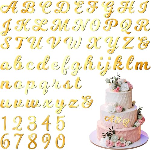 SOFPLATE 128 Stück Acryl Alphabet Zahlen Kuchenaufsatz „Happy Birthday“ Cupcake Topper Goldfarben Spiegelbildlich Alphanumerisch DIY Cupcake Kerzen Dekoration Für Hochzeit Jahrestag Geburtstag Partyzu SOFPLATE 128 Stück Acryl Alphabet Zahlen Kuchenaufsatz „Happy Birthday“ Cupcake Topper Goldfarben Spiegelbildlich Alphanumerisch DIY Cupcake Kerzen Dekoration Für Hochzeit Jahrestag Geburtstag Partyzu von SOFPLATE