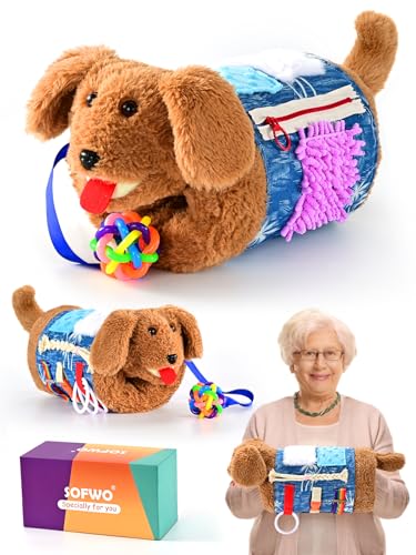 SOFWO Fidget-Decke und Muff für Erwachsene mit Demenz, Alzheimer oder anderen sensorischen Bedürfnissen, ideal für Senioren und Pflegeheime, in Blau SOFWO Fidget-Decke und Muff für Erwachsene mit Demenz, Alzheimer oder anderen sensorischen Bedürfnissen, ideal für Senioren und Pflegeheime, in Blau von SOFWO