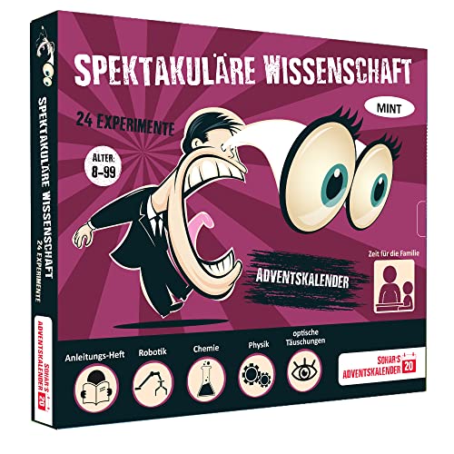 SOHAR'S Adventskalender 2024 Spektakuläre Wissenschaft 24 atemberaubende Tricks für Kinder ab 8 Jahren. Technik, Ingenieurwesen und Mathematik (deutsche Ausgabe) von SOHAR'S ADVENTSKALENDER 20