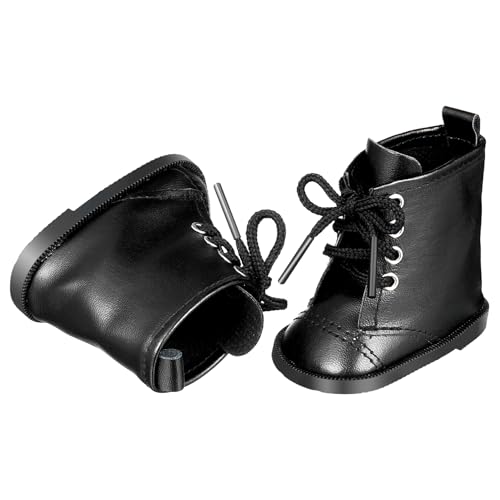 SOIMISS 1 Paar Puppenstiefel kleine Puppenschuhe Puppe Schuhe Spielzeugpuppenschuhe Miniatur-Schuhe puppenspielzeug Puppen Kleidung Miniaturschuhe aus Stoff Mini-Schuhmodelle Black von SOIMISS