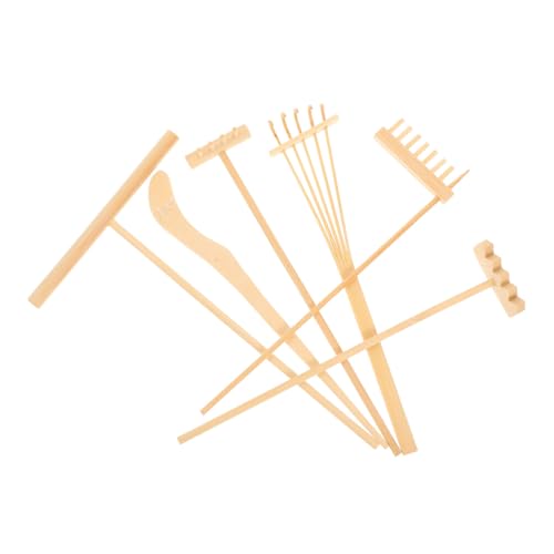 SOIMISS 1 STK. Tee -Set -Sand -Tablettzubehör Schreibtisch Sandkasten Rechen Mini-Rechen Zen-Sand-Gartengeräte klein Gartenrechen aus Bambus Gartengerät aus Bambus Hölzern von SOIMISS