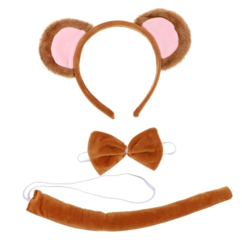 SOIMISS 1 Satz Affenkopfschmuck Set klein Halloween-Affen-Stirnband Stirnbänder Zubehör tierohren haarreif fasching kopfbedeckung Tierohr-Cosplay Affenkostüm süß kurzer Plüsch. Chocolate SOIMISS 1 Satz Affenkopfschmuck Set klein Halloween-Affen-Stirnband Stirnbänder Zubehör tierohren haarreif fasching kopfbedeckung Tierohr-Cosplay Affenkostüm süß kurzer Plüsch. Chocolate von SOIMISS