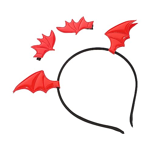SOIMISS 1 Satz Bat Headband und Clips Halloween Haarschmuck mit Bat Flügel Design für Kostümpartys Teiliges Set für Altersgruppen für Halloween Dekoration SOIMISS 1 Satz Bat Headband und Clips Halloween Haarschmuck mit Bat Flügel Design für Kostümpartys Teiliges Set für Altersgruppen für Halloween Dekoration von SOIMISS