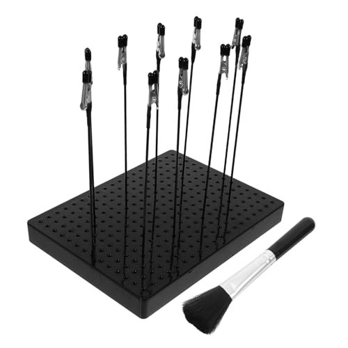 SOIMISS 1 Satz Biegsamer Krokodilklemmen Malständer Set mit Reinigungsbürste Modellbau Farbhalter für Airbrush Großer Basis und Gummierten Klemmen für Hobbyprojekte und Präzises Arbeiten von SOIMISS
