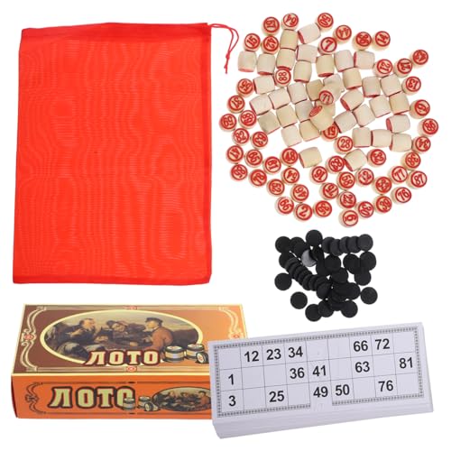 SOIMISS 1 Satz Bingo Spielset Doppelseitige Zahlenkarten für Interaktives Robuste Schachfiguren und Bingo Karten für Familienunterhaltung und Eltern SOIMISS 1 Satz Bingo Spielset Doppelseitige Zahlenkarten für Interaktives Robuste Schachfiguren und Bingo Karten für Familienunterhaltung und Eltern von SOIMISS