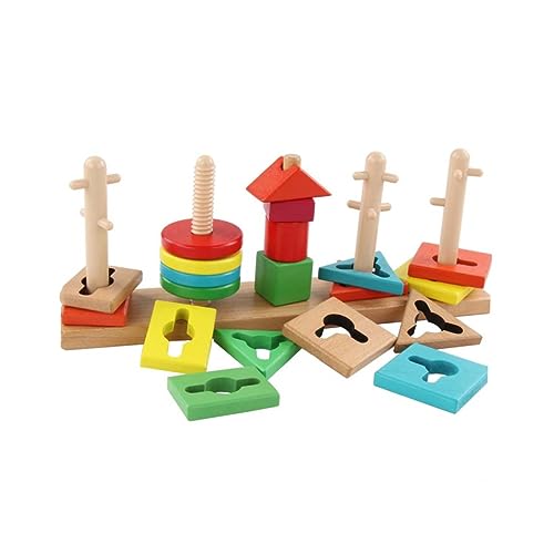 SOIMISS 1 Satz Bunte Geometrische Formen Blöcke Montessori Lernspielzeug für Holzspielzeug und Formenerkennung Kognitive Entwicklung und Kreativität SOIMISS 1 Satz Bunte Geometrische Formen Blöcke Montessori Lernspielzeug für Holzspielzeug und Formenerkennung Kognitive Entwicklung und Kreativität von SOIMISS