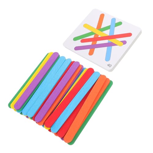 SOIMISS 1 Satz Bunte Logikstäbe für Pädagogisches Denkspielzeug zur Kognitiver Fähigkeiten mit Karten für Lernspiele und Gruppenaktivitäten von SOIMISS