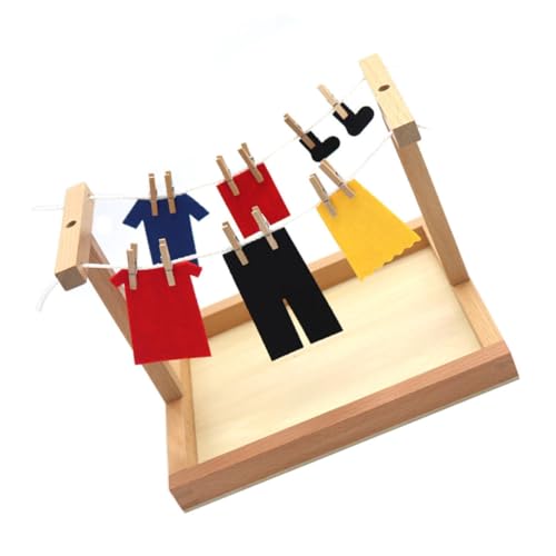 SOIMISS 1 Satz Buntes Holzspielzeug für Interaktives Lernspielzeug zum Aufhängen von Kleidung für Eltern Junge Mädchen Spiele Sicheres Material Perfektes für Geburtstage und Feste von SOIMISS