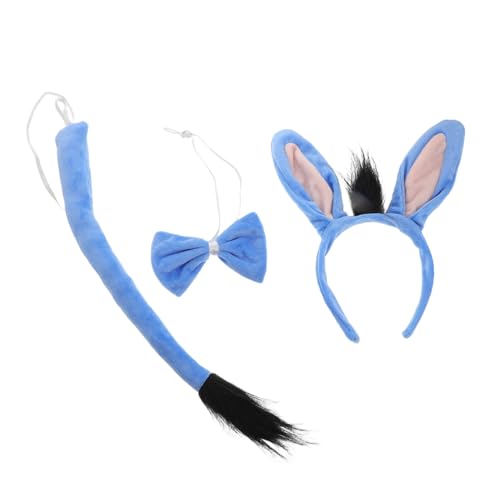 SOIMISS 1 Satz Eselkostüm Set mit Eselohren Haarreif und Fliege für Halloween Cosplay und Verschiedene Veranstaltungen Tierverkleidung für Partys und Bühnenaufführungen von SOIMISS