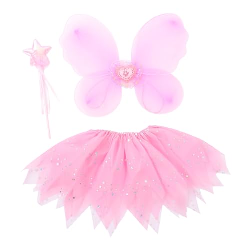SOIMISS 1 Satz Feenkleid für Mädchen-Tüllkleid Schmetterlingsflügel Feenflügel Zauberstäbe verkleidung karnevalskostüme Tutu-Rock Dekorationen für Tanzpartys Rosa SOIMISS 1 Satz Feenkleid für Mädchen-Tüllkleid Schmetterlingsflügel Feenflügel Zauberstäbe verkleidung karnevalskostüme Tutu-Rock Dekorationen für Tanzpartys Rosa von SOIMISS