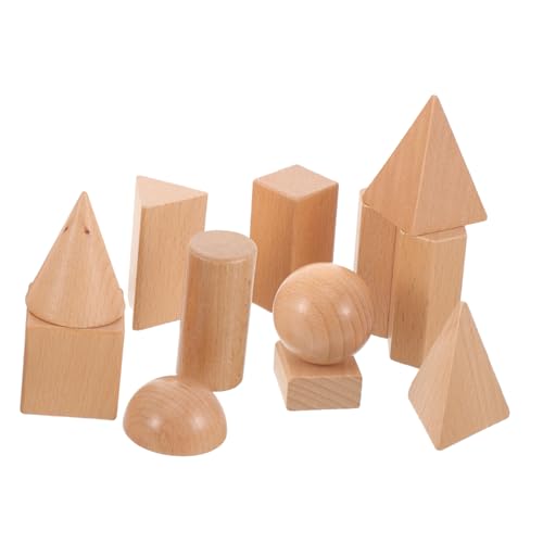 SOIMISS 1 Satz Geometrische Modellbausteine Geometrische Körperformen Formblöcke Für Blöcke Geometrische Formen Geometrische Körper Volumenformen Formpuzzle Aus Holz von SOIMISS
