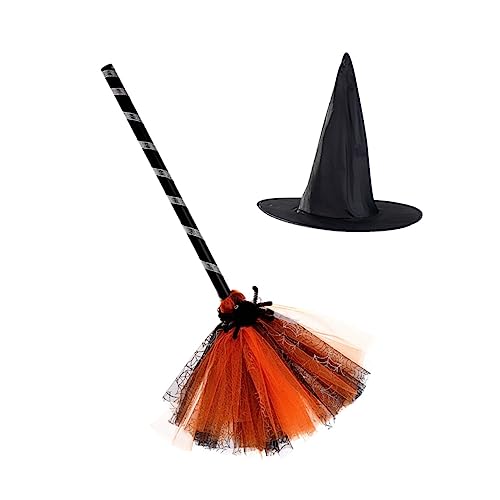 SOIMISS 1 Satz Halloween Hexen Hut und Besen Set Teiliges Cosplay Requisiten Set für Halloween Party Dekoration und Kostüme für Damen und Kreative Themen SOIMISS 1 Satz Halloween Hexen Hut und Besen Set Teiliges Cosplay Requisiten Set für Halloween Party Dekoration und Kostüme für Damen und Kreative Themen von SOIMISS