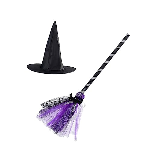 SOIMISS 1 Satz Halloween Hexenhut und Besen Set Teiliges Kostüm Zubehör für Gruselige Halloween Partys und Rollenspiele Passend für Verschiedene Kostüme Feiner Verarbeitung für SOIMISS 1 Satz Halloween Hexenhut und Besen Set Teiliges Kostüm Zubehör für Gruselige Halloween Partys und Rollenspiele Passend für Verschiedene Kostüme Feiner Verarbeitung für von SOIMISS