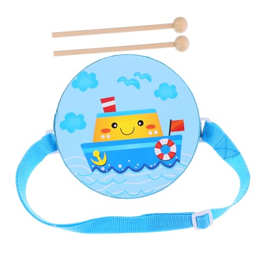 SOIMISS 1 Satz Handtrommel Schlagzeuginstrumente Für Babytrommeln Musikalisches Kindertrommelspielzeug Lerntrommel Für Musikinstrument Sky-Blue Holz von SOIMISS