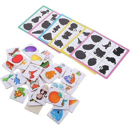 SOIMISS 1 Satz Holz Puzzle für Pädagogisches Schatten Zuordnungsspiel mit Matching Blöcken Fördert Kognitive Fähigkeiten und Hand Augen Koordination für Vorschulkinder von SOIMISS