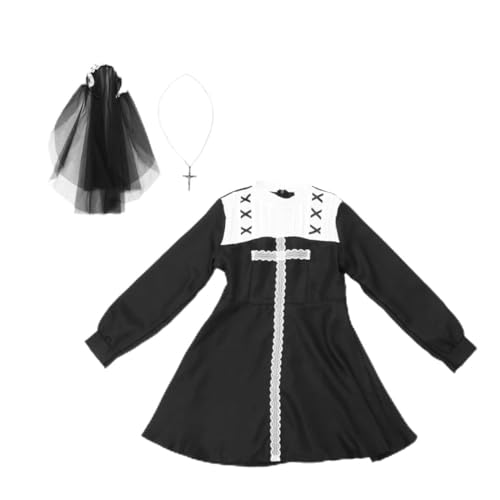 SOIMISS 1 Satz Kostüme Unserer Lieben Frau Braut-outfit Halloween-party-kostüme Halloween-kostüme Für Frauen Nonnenkleidung Kostü Aufblasen Priester Kostü Chemiefasermischung Black von SOIMISS