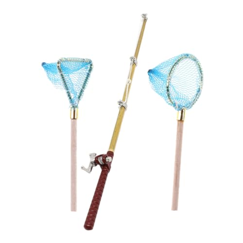 SOIMISS 1 Satz Mini Fishing Pole Set mit Netzkombination Teiliges Dekorationszubehör für Puppenhäuser und Mikrolandschaften für Schlafzimmer und Wohnzimmer SOIMISS 1 Satz Mini Fishing Pole Set mit Netzkombination Teiliges Dekorationszubehör für Puppenhäuser und Mikrolandschaften für Schlafzimmer und Wohnzimmer von SOIMISS